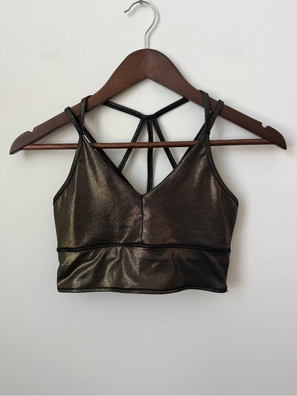 Born Primitive Metallic Strappy Sports Bra Size Small‎